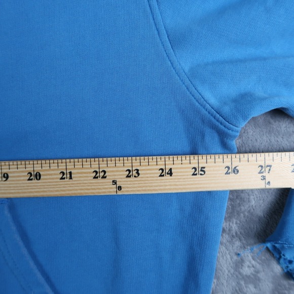 Vintage Y2K Nike Gray Tag Blue Hoodie Size L Large Mini Swoosh Thrashed - Picture 15 of 16